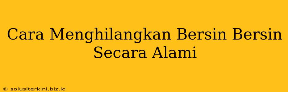 Cara Menghilangkan Bersin Bersin Secara Alami